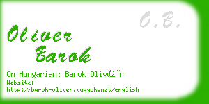 oliver barok business card